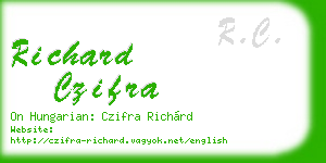 richard czifra business card