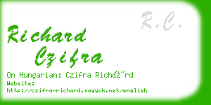 richard czifra business card